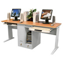 Luxor LCW180 Two Person/Tower Computer Workstation