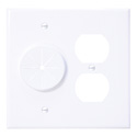 Midlite DR2G-GR10-WH Duplex Receptacle and Wireport with Grommet - White