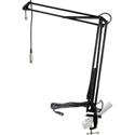 MXL BCD Stand Articulating Mic Boom / DJ Mic Arm / Desktop Microphone Stand with Built in 12 Foot XLR Cable