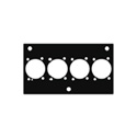 Mystery Electronics MPK 4ea Neutrik D or Switchcraft D3F Panel