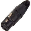 Neutrik NC3FX-B 3 Pin XLRF Black/Gold