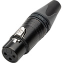 Neutrik NC3FXX-B 3 Pin Female XLR Cable Connector Black/Gold