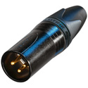 Neutrik NC3MXX-B 3 Pin Male Cable Connector XLR Black/Gold