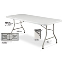 Plastic Blow Molded Grey Rectangle Folding Tables