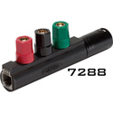 Pomona 7287 XLRF to Triple Binding Post Adapter