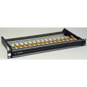 ADC by TE Connectivity PPI1232-MVJT-BK 1RU 2x32 Midsize HD Normalled Video Jackfield Terminating with Cable Bar - Black