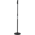 Quik Lok A-498 Straight Cast-Iron Round Base Mic Stand with One-Hand Clutch Height Adjustment Mechanism