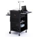 Bretford TCP23-BK PAL Multimedia Cart with Rubber Casters