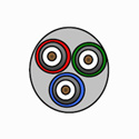 West Penn 3CRGB 25 AWG 3 Conductor RGB Coaxial Cable; 1000 Ft.