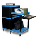 H. Wilson WTPS4CE Tuffy 4-Shelf Presentation Station With Locking Cabinets