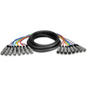 8-Channel 3-Pin XLR Male to 3-Pin XLR Female Molded XLR Audio Snake Cables