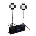 Bescor FP-576K Bi-Color Wirelessly Controlled LED Studio 2-Light Kit