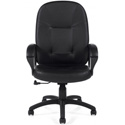 High Back Leather Media Chair 17-21 Inch Seat Height