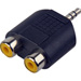 Mini Stereo Male to Dual RCA Female Audio Adapter