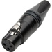 Neutrik NC3FXX-B 3 Pin Female XLR Cable Connector Black/Gold