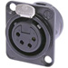 Neutrik XLR Connectors - D-Series 4-Pin Chassis Mounts