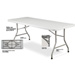 Plastic Blow Molded Grey Rectangle Folding Tables