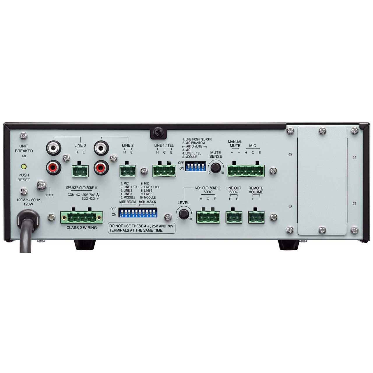 TOA BG2120 Mixer/Amplifier 120 Watt Mic/Tel/Aux/PGM Inputs