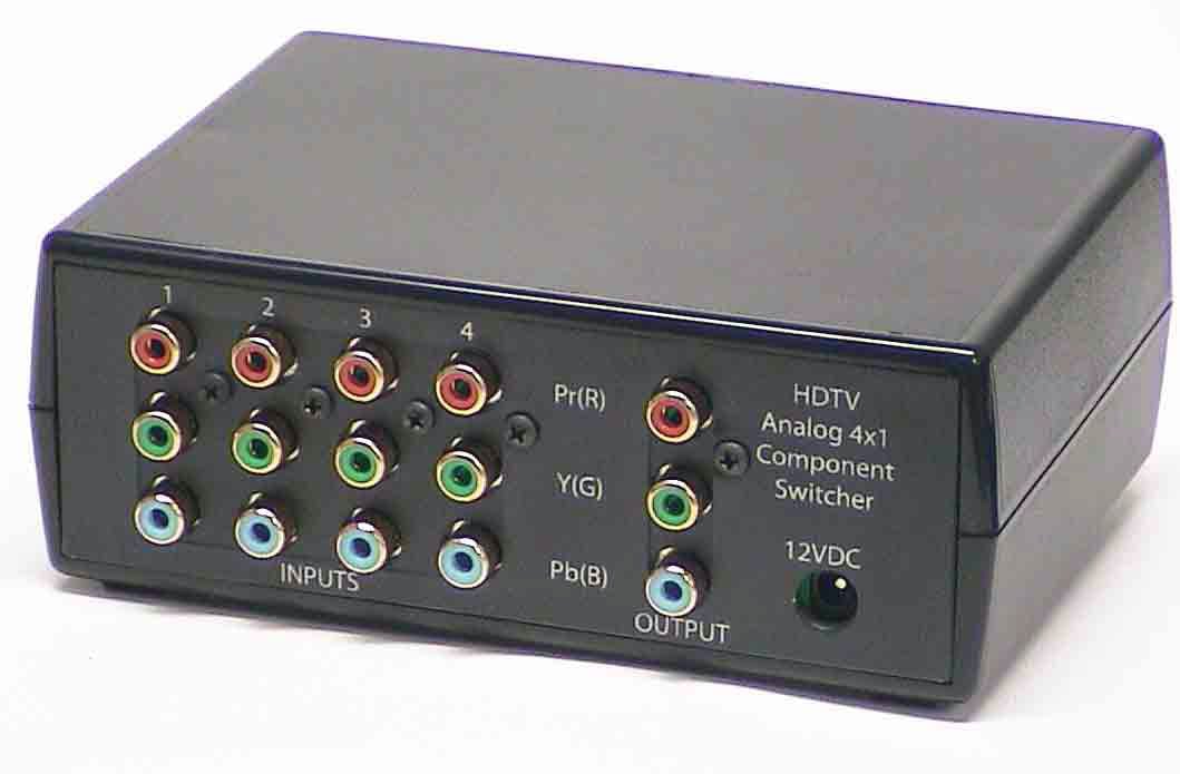 4X1 HDTV Analog Component Video Switcher