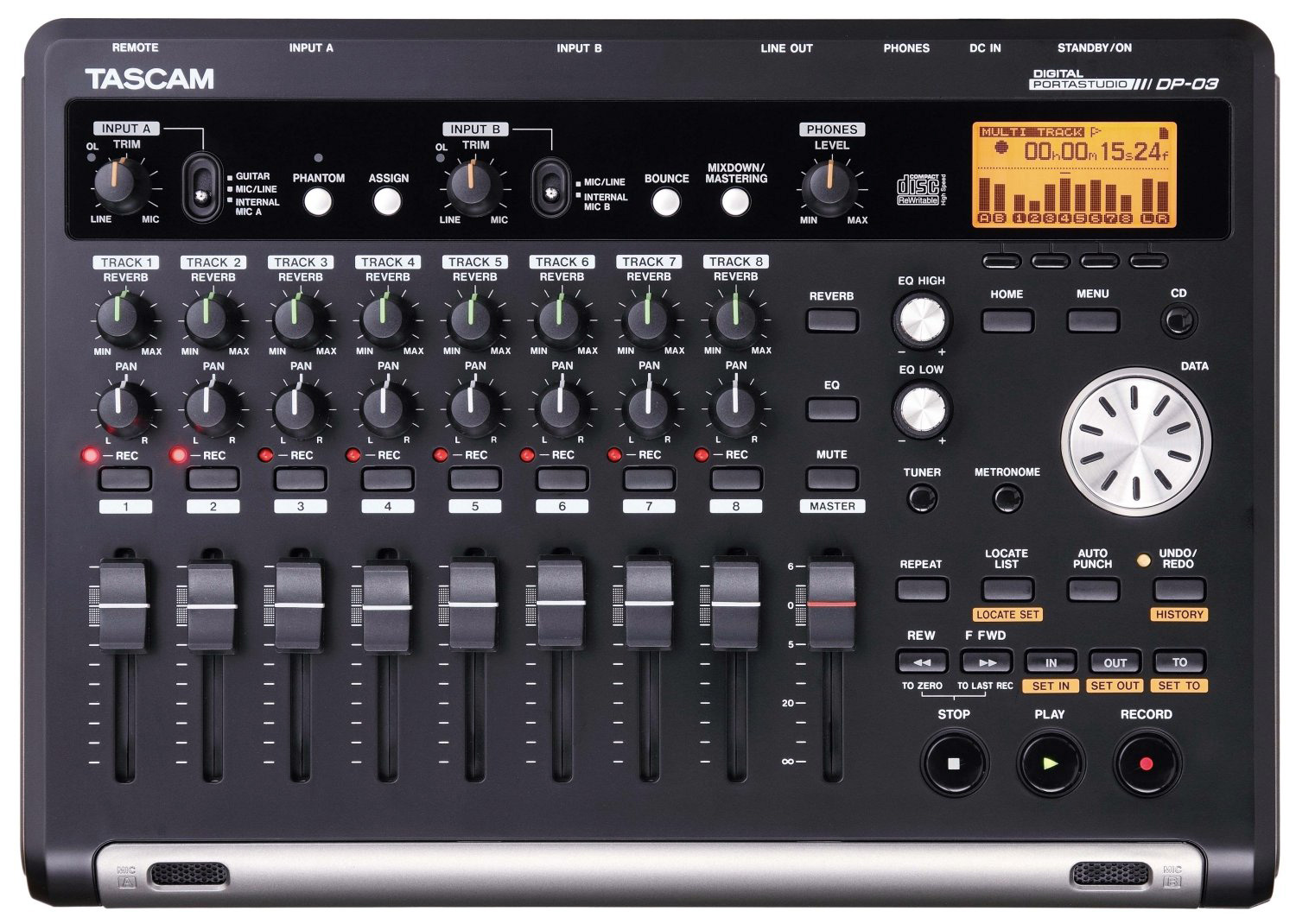 Tascam DP03 8track Digital Portastudio with CD Burning & Effects