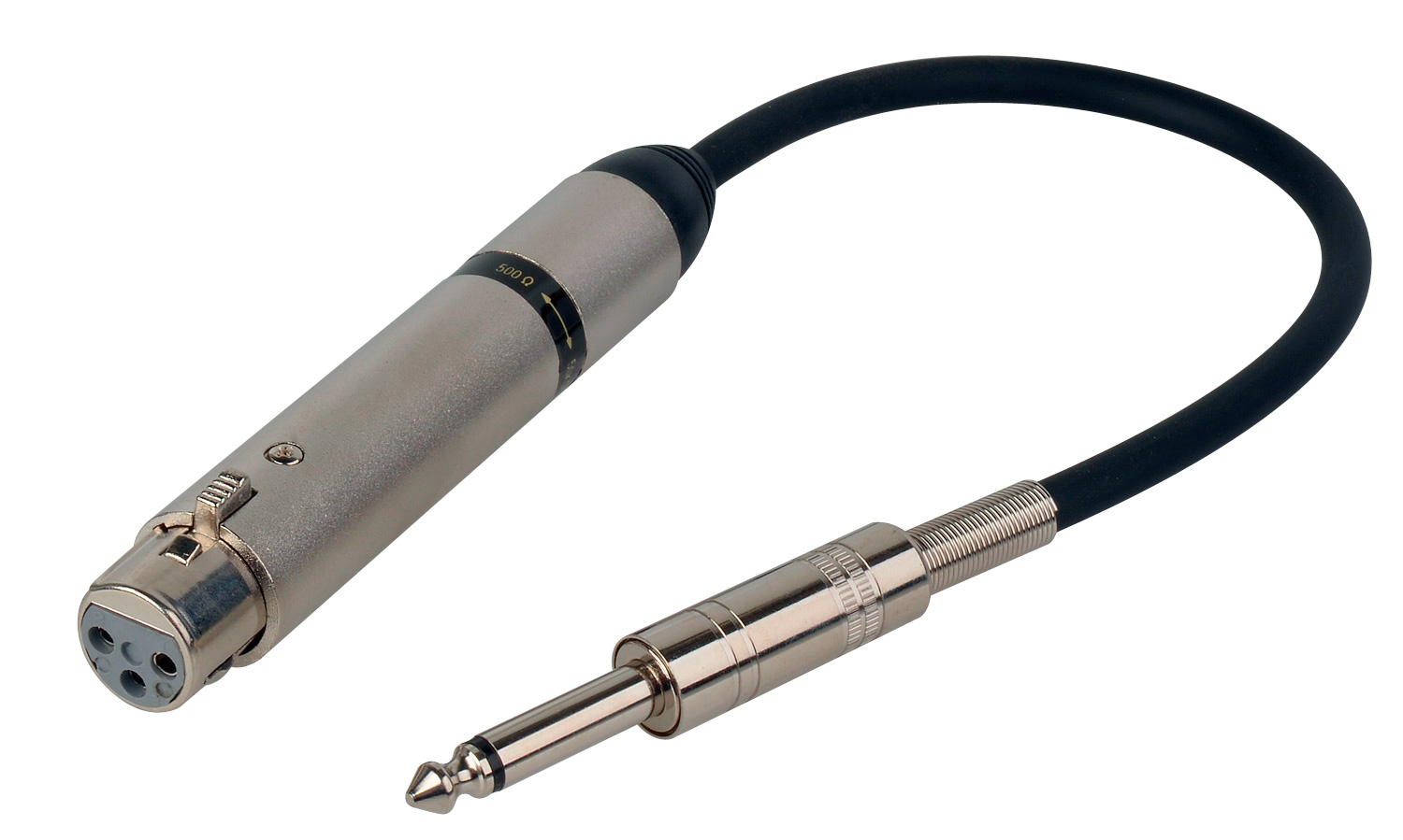 XLR Female to 1/4 Inch Male LoZ to HiZ Transformer 9 Inch