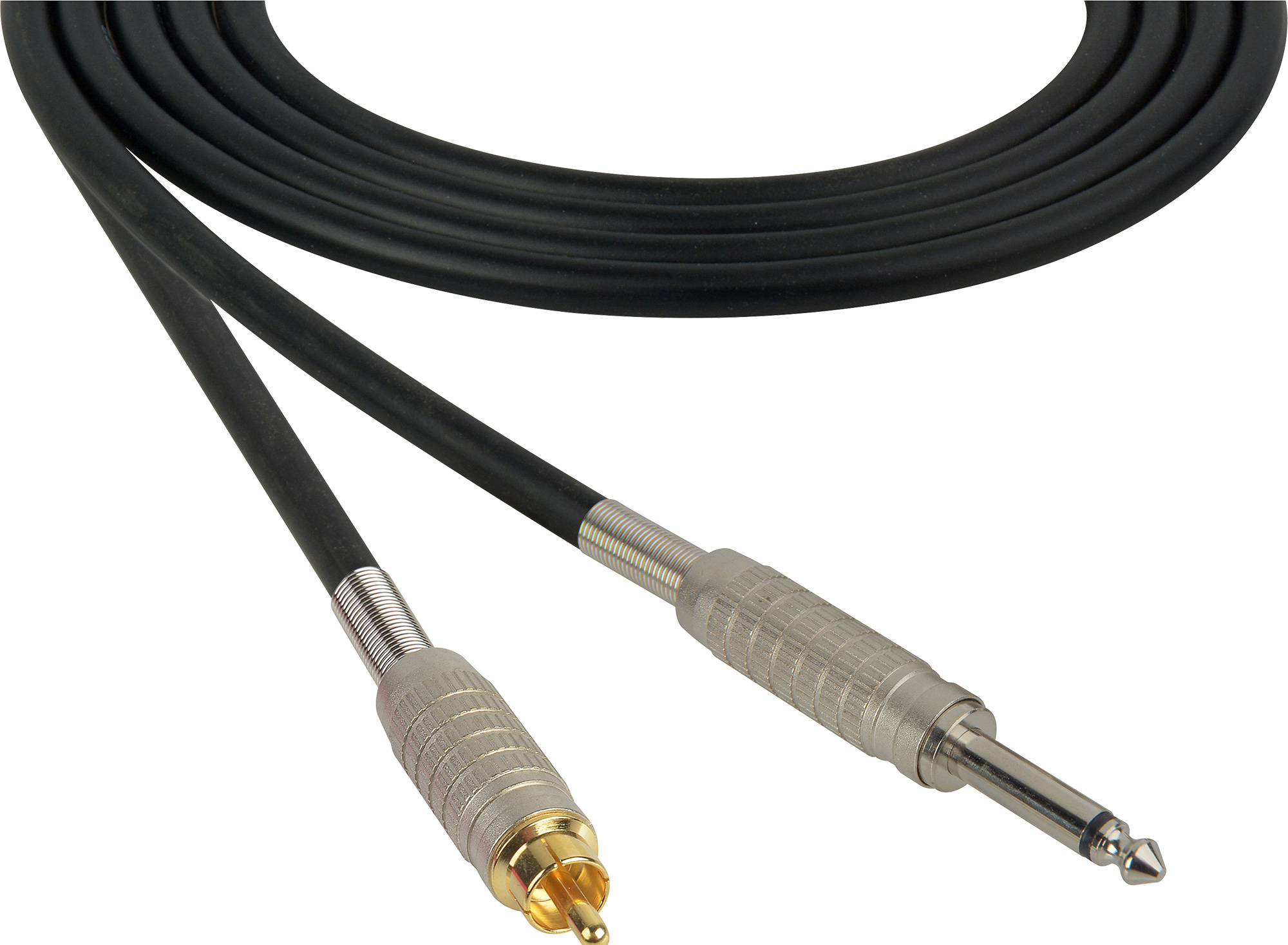 Mogami Audio Cable 1/4Inch TS Mono Male to RCA Male 100 Foot Black