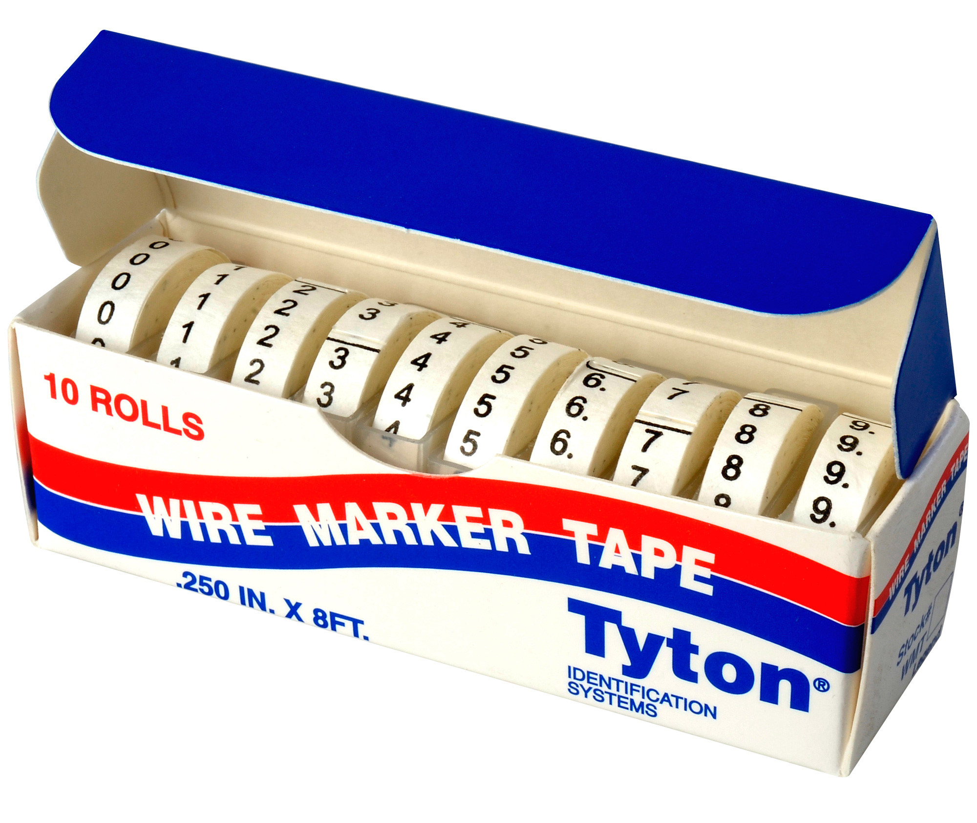 Wire Marker Tape Refills Numbered 09 White