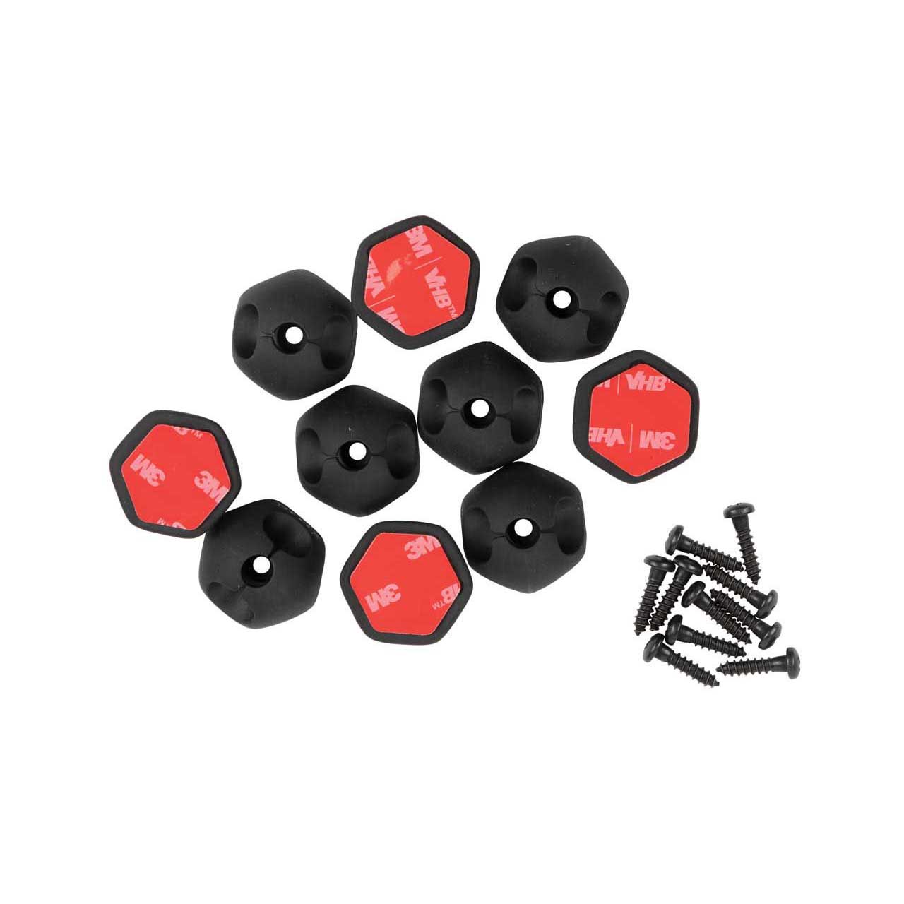Klein Tools 450-400 Self-Adhesive Cable Mounting Clips - 1 Slot - 10-Pack 450-400