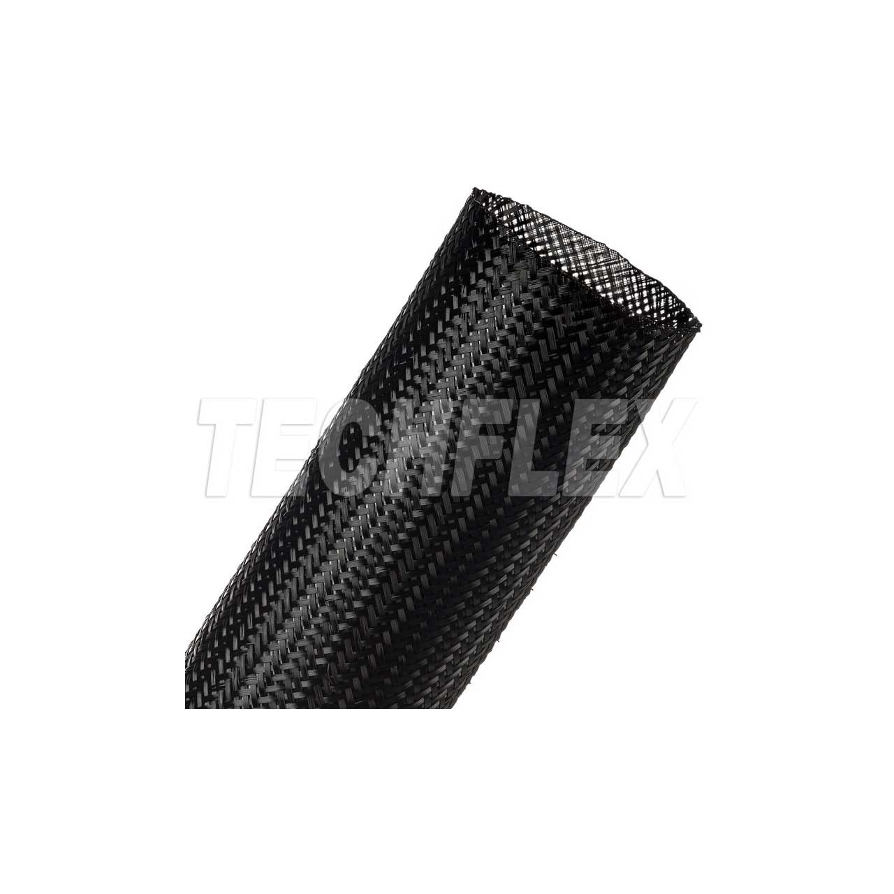 Techflex CCP2.00BK 2 Inch Clean Cut Expandable Braided Sleeving - 1 3/4 Inch to 2 1/2 Inch - Black - 50 Foot CCP2.00BK 50 FOOT