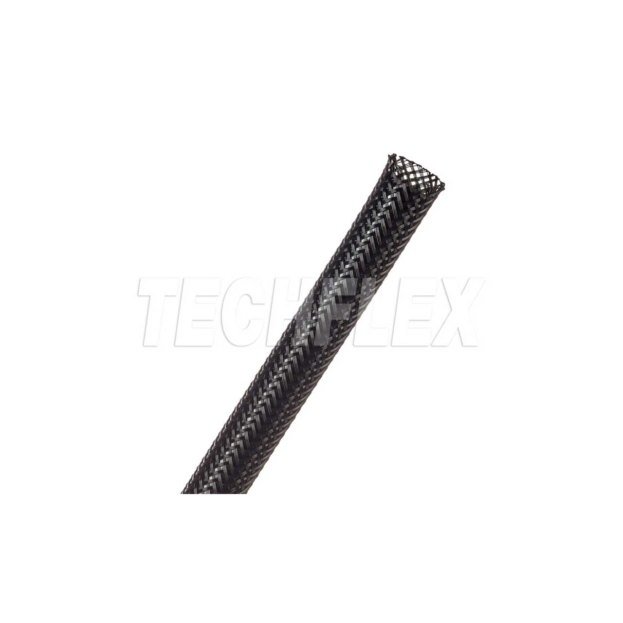 Techflex PTN0.38BK 3/8 Inch to 1/2 Inch Flexo Pet Expandable Sleeving - Black - 500 Foot PTN0.38BK 500 FOOT