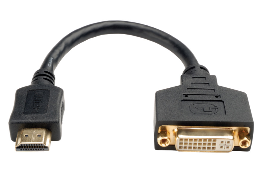 Tripp Lite P13208N HDMI to DVI Cable Adapter (HDMIM to DVID F) 8Inch