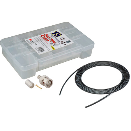 12G BNC Cable Making Kit with 20 Amphenol BNCs & 100 Foot Belden 4855R Mini-RG59