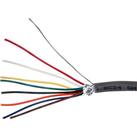 Belden 9538 CMG Rated EIA RS-232 Computer Control Cable Str TC/Shielded 8x24AWG - Chrome - Per Foot