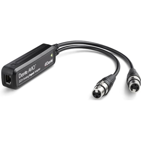 Audinate ADP-DAI-AU-2X0 Dante Audio Converter Analog Input Adapter - RJ45 to 2-Channel XLR Female