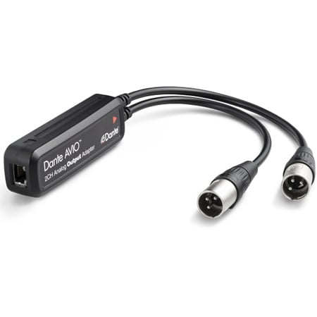 Audinate ADP-DAO-AU-0X2 Dante AVIO Analog Output Adapter with RJ45 and 2 XLR Male - 2 Channel Version