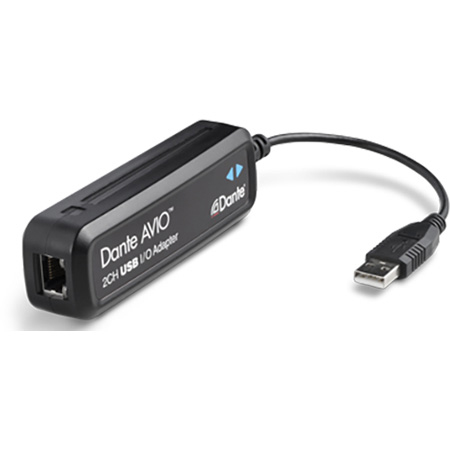 Audinate ADP-USB-AU-2X2 Dante AVIO USB IO Adapter with RJ45 and USB type A