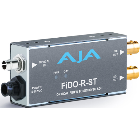 AJA FiDO-R-ST 1-Channel Single-Mode ST Fiber to 3G-SDI Receiver