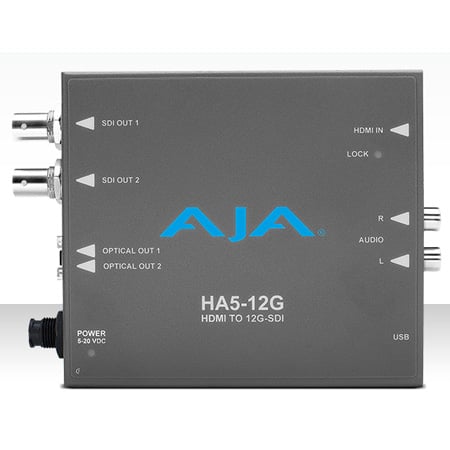 AJA HA5-12G HDMI 2.0 to 12G-SDI Mini-Converter