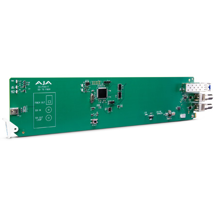 AJA OG-FIDO-T openGear 1-Channel 3G-SDI to Single Mode LC Fiber Transmitter - DashBoard Support
