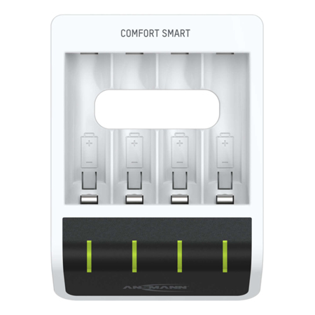 Ansmann 1001-0092 Comfort Smart USB Powered Battery Charger for up to 4x AA or AAA Batteries
