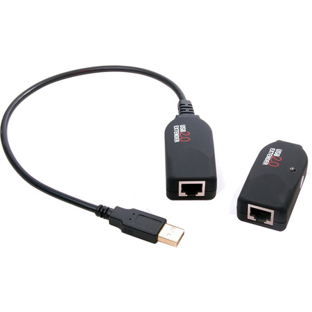 Apantac USB-EXT-1 USB 2.0 Extender over CATx - extend high speed (480Mbit/s) USB 2.0 up to 115 Feet (35 Meters)