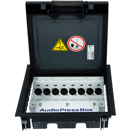 AudioPressBox APB-008 FB-EX 8 Line/Mic Out Passive Floor-box AudioPressBox Extender - White