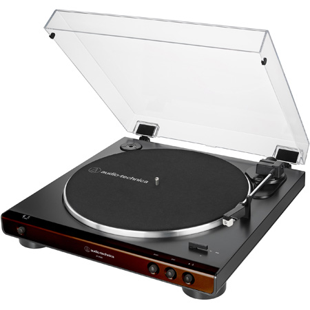 Audio-Technica AT-LP60X-BW Fully Automatic Belt-Drive Turntable - Brown/Black