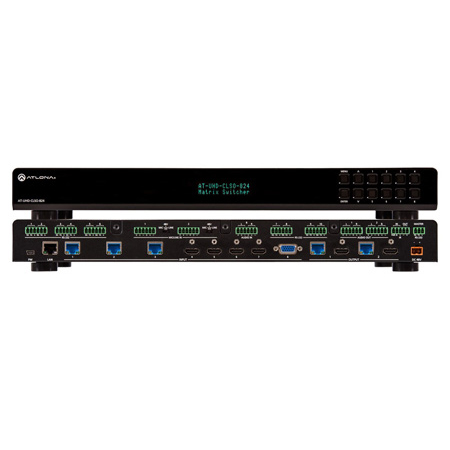Atlona AT-UHD-CLSO-824 4K/UHD 8x2 Multi-Format Matrix Switcher with Dual HDBaseT & Mirrored HDMI Outputs