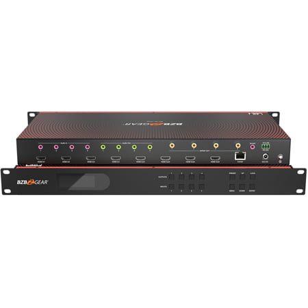 BZBGEAR BG-4K-VP44 4x4 4K UHD Seamless HDMI Matrix Switcher/Video Wall Processor/MultiViewer - Scaler/IR/Audio/IP/RS-232