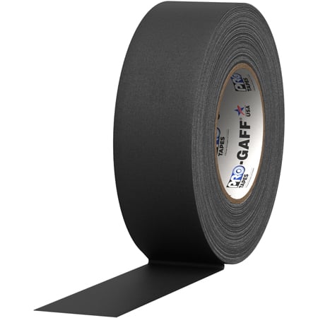 Pro Tapes 001UPCG255MBLA Pro Gaff Gaffers Tape BGT-60 - 2 Inch x 55 Yards - Black