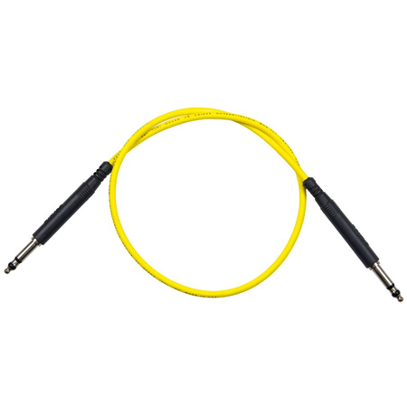 Bittree LPC1804-110 1/4 Inch Long Frame 110 Ohm Audio Patch Cables - Yellow - 18 Inch