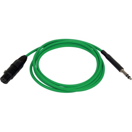 Bittree LPCXF4805-110 XLR Female to 1/4-inch TT Bantam Longframe Patch Cable - 110 Ohm - Green 48 Inches