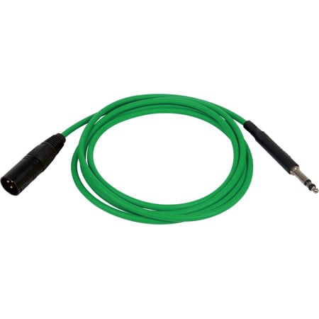 Bittree LPCXM4805-110 XLR Male to 1/4-inch TT Bantam Longframe Patch Cable - 110 Ohm - Green 48 Inches