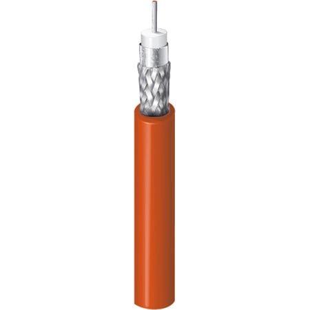 Belden 1505A CMR Rated 6G-SDI RG59 75 Ohm Digital Coaxial Video Cable 20AWG - Orange - 1000 Foot